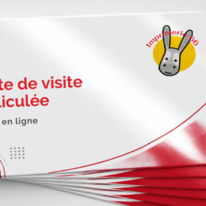Carte de visite pelliculée