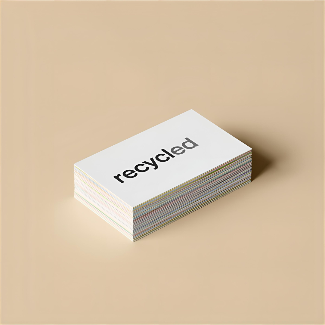 Carte de visite sur papier recyclé